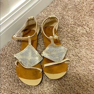 Elegant Tan and Gold Women's Sandals - FINAL PRICE